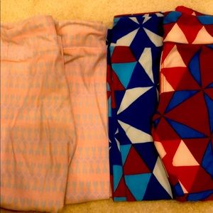 2 sets of matching sister girls lularoe leggings